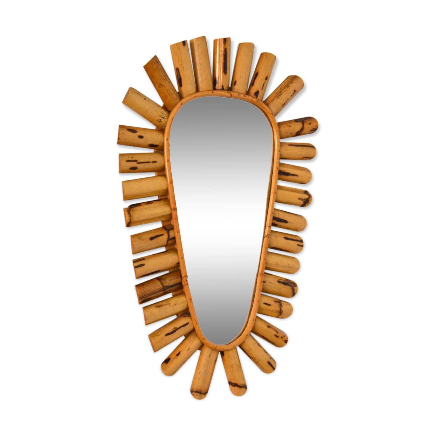 Freeform bamboo mirror 1960s