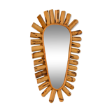 Freeform bamboo mirror 1960s