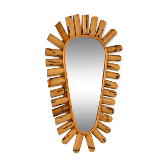Freeform bamboo mirror 1960s
