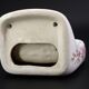 Wall soap holder in Paris porcelain, floral decoration, 60s