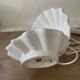 Lampe  coquillage céramique et opaline 70´s