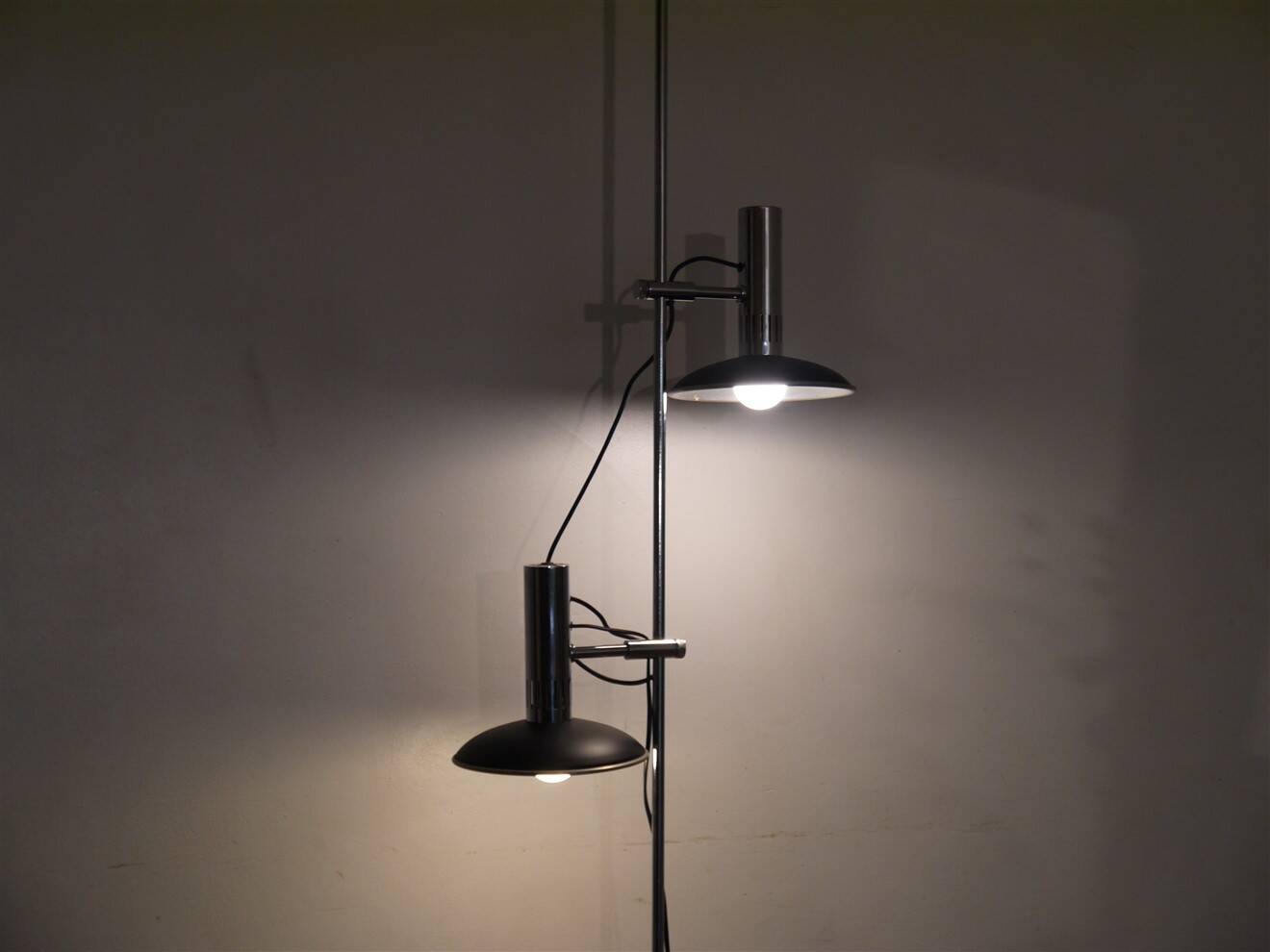 1970s double spotlight floor lamp in the style of Alain Richard