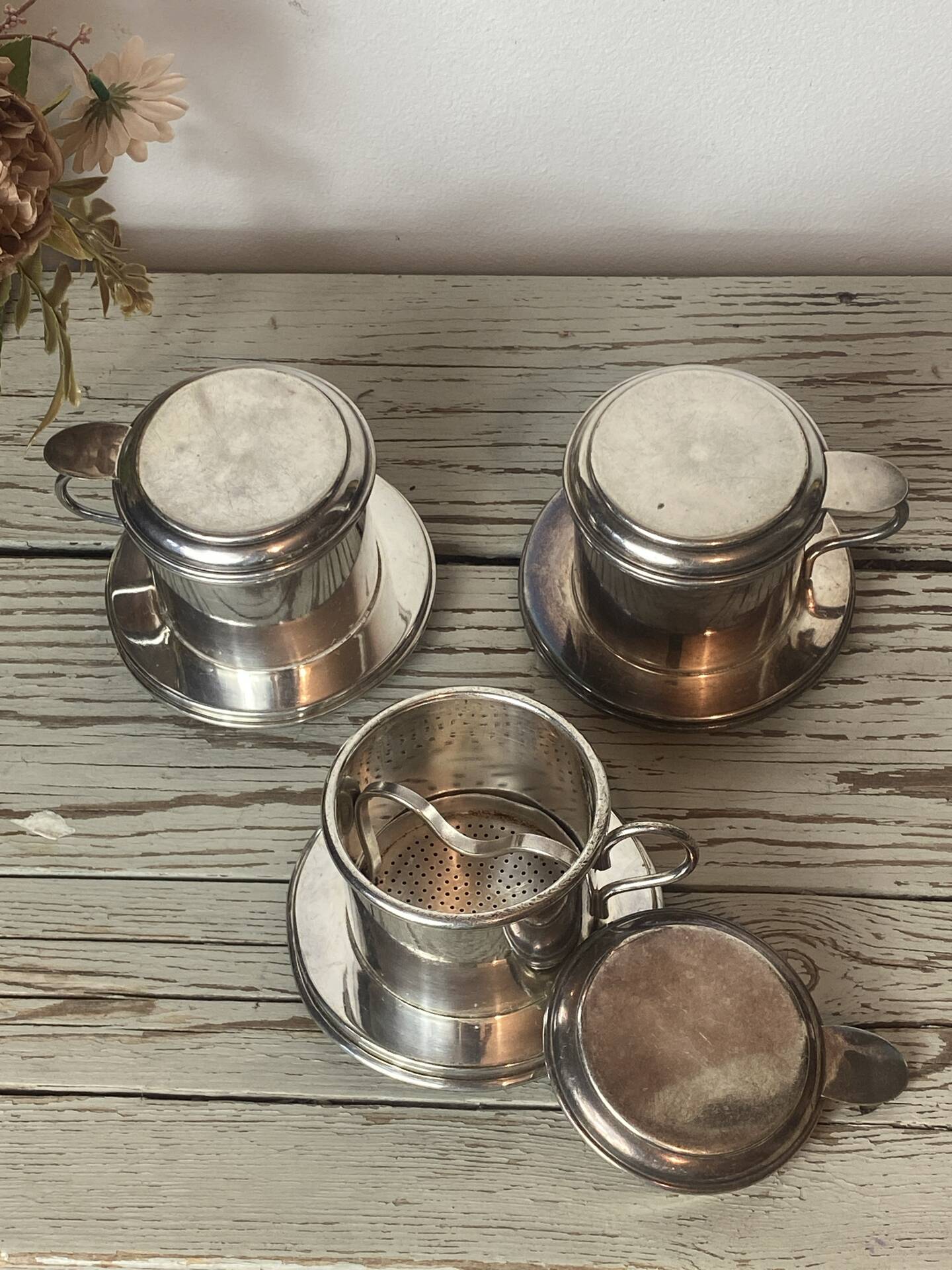 Silver-plated teapots