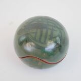 Small enamelled ceramic box empty pocket