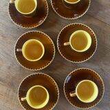 Digoin Sarreguemines coffee cups