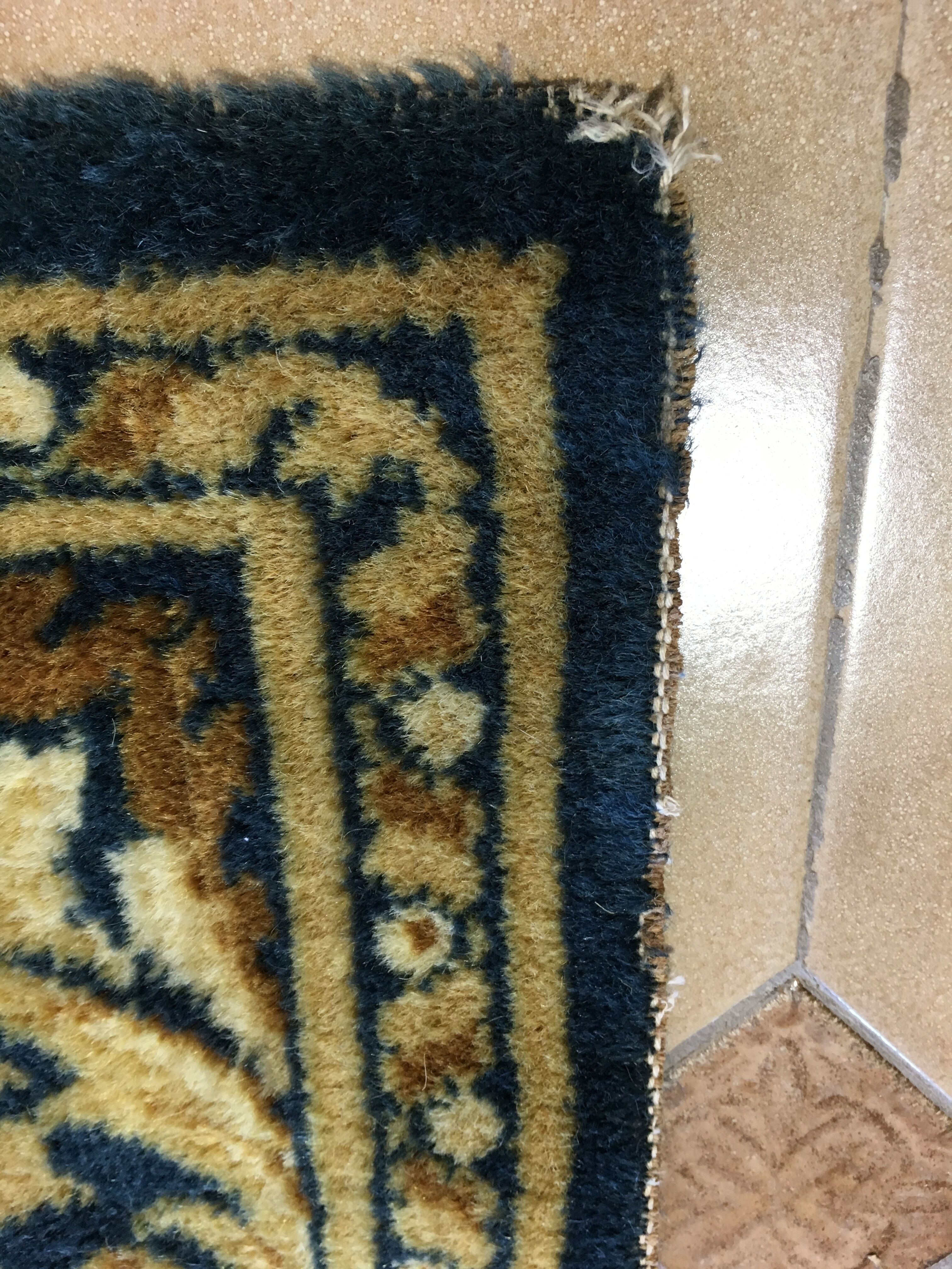 Blue Gold rug vintage 200 x 275 cm