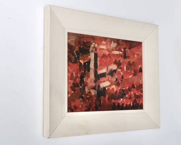 Peinture tableau moderne de Gand signée J.J Pajeile Dlg de Nicolas de Staël