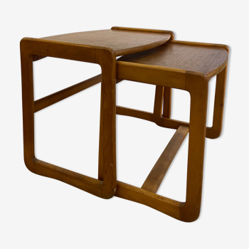 Scandinavian teak pull-out tables