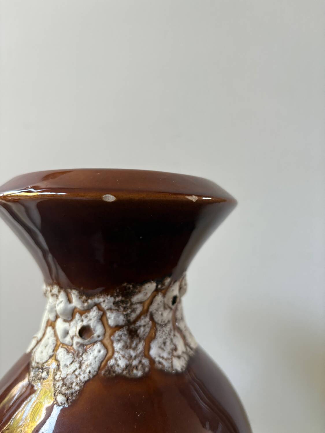 Vallauris ceramic vase, Fat Lava