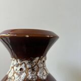 Vallauris fat lava ceramic vase