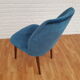 Armchair in velvet with stained beech legs, 60s