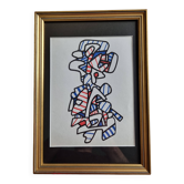 Screenprint after Jean Dubuffet, 1970s, gilded frame under glass, 21 x 31 cm