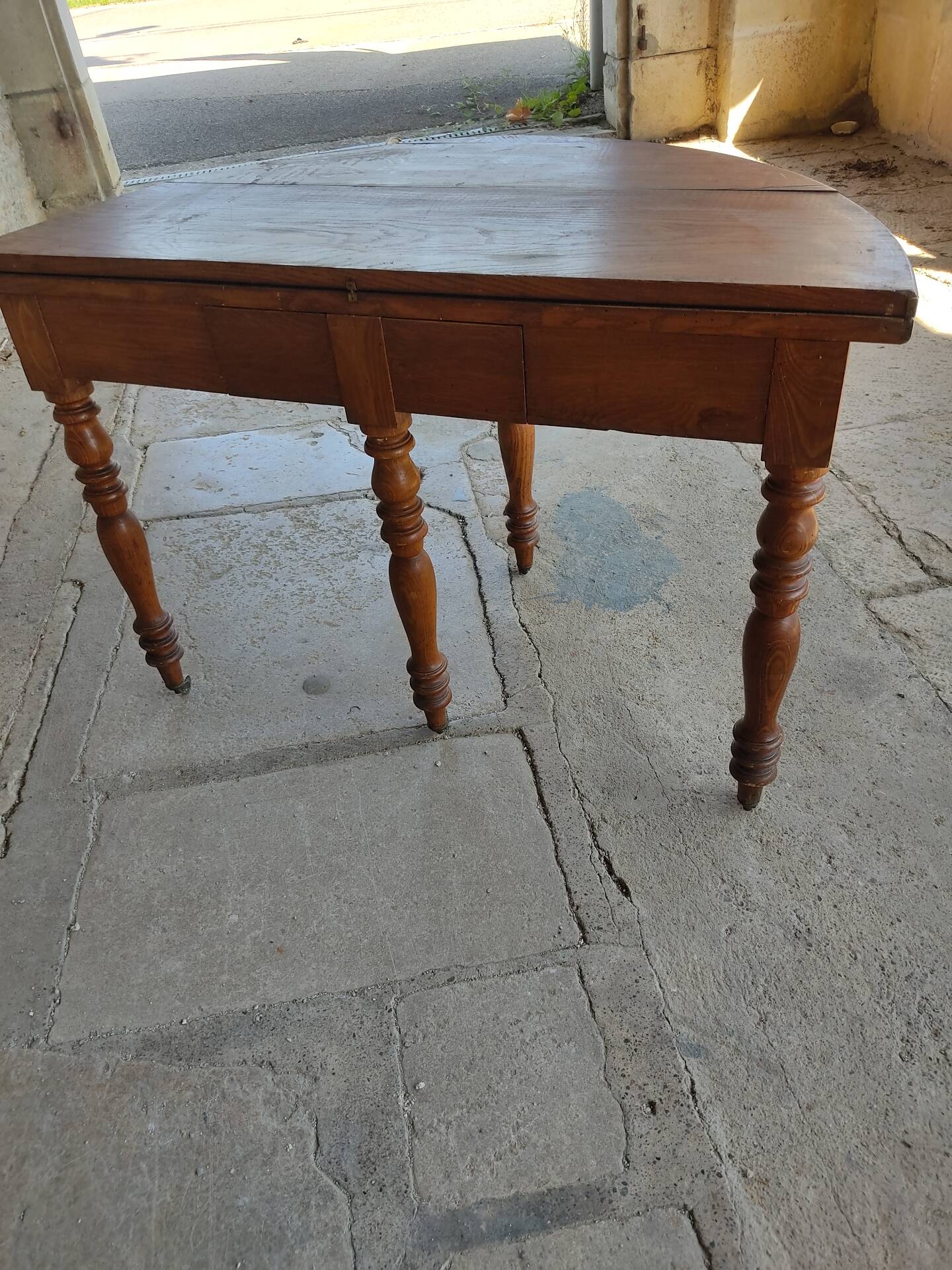 Demi-lune console table