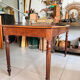 Old farmhouse table with turned legs