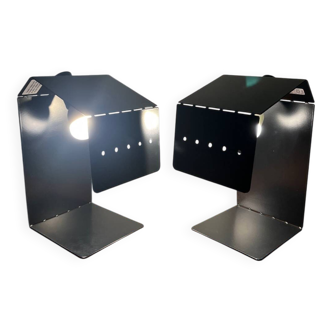 Pair of Teruki folded metal table lamps