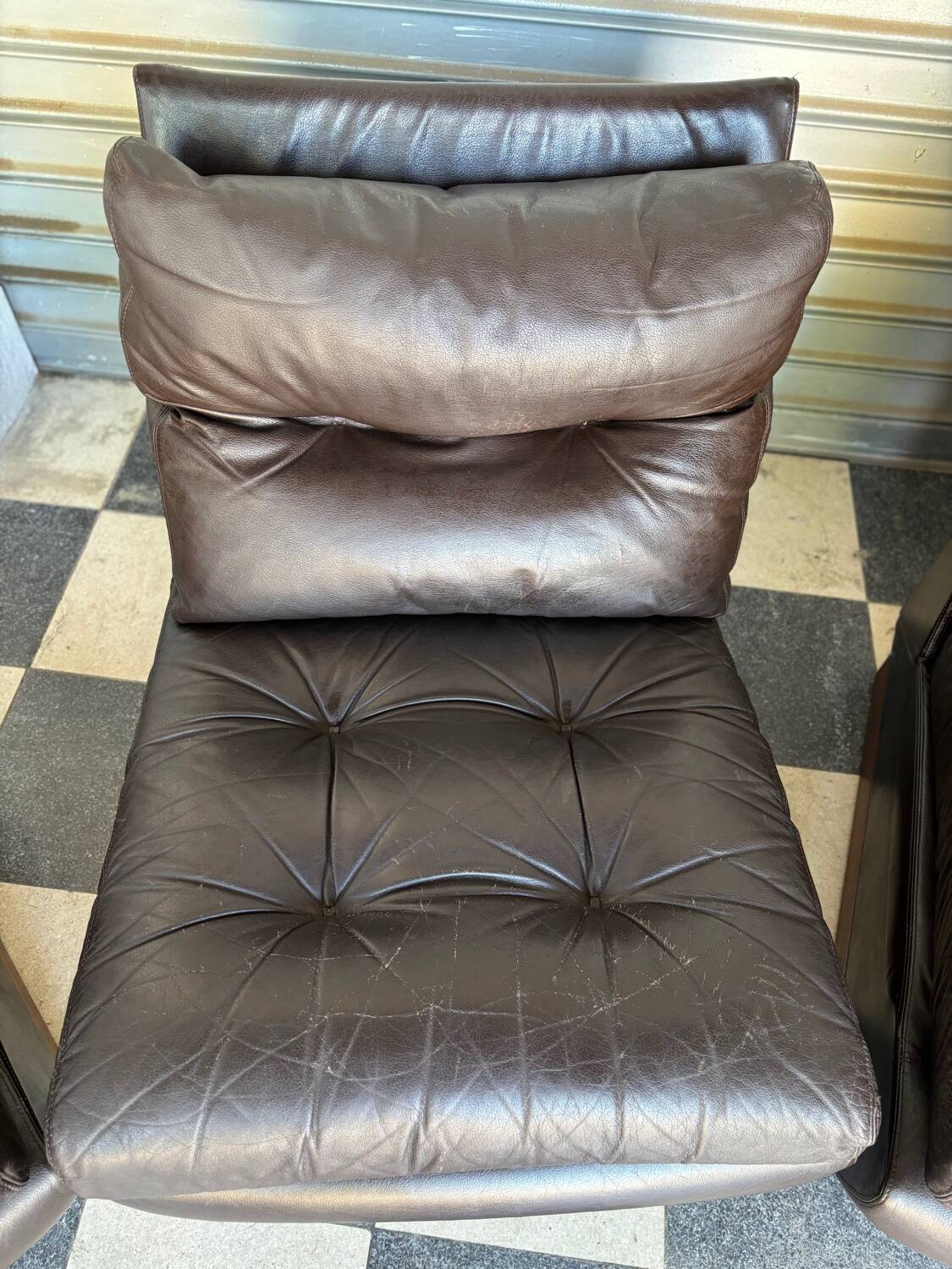 Chauffeuse cuir Roche Bobois
