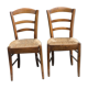 Mulched wooden chairs
