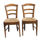 Mulched wooden chairs