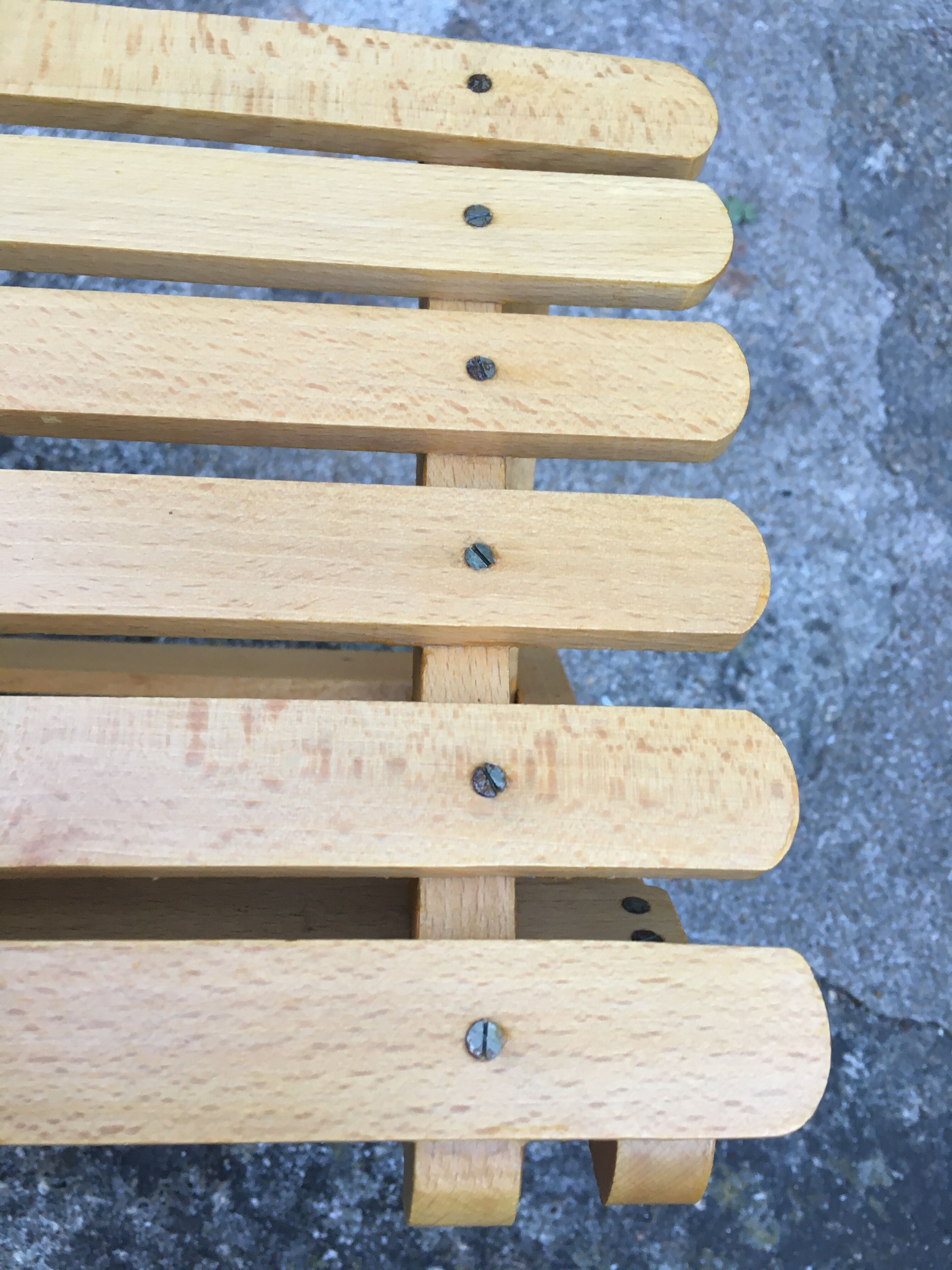 Vintage wooden folding stool