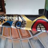 Mirror. Signed R. Bonet. Crocodile theme.