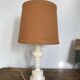 Alabaster lamp, 2m fabric cable, braided jute lampshade