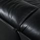 Modular canapé Fiandra in black leather, Vico Magistretti, Cassina, around 1980.