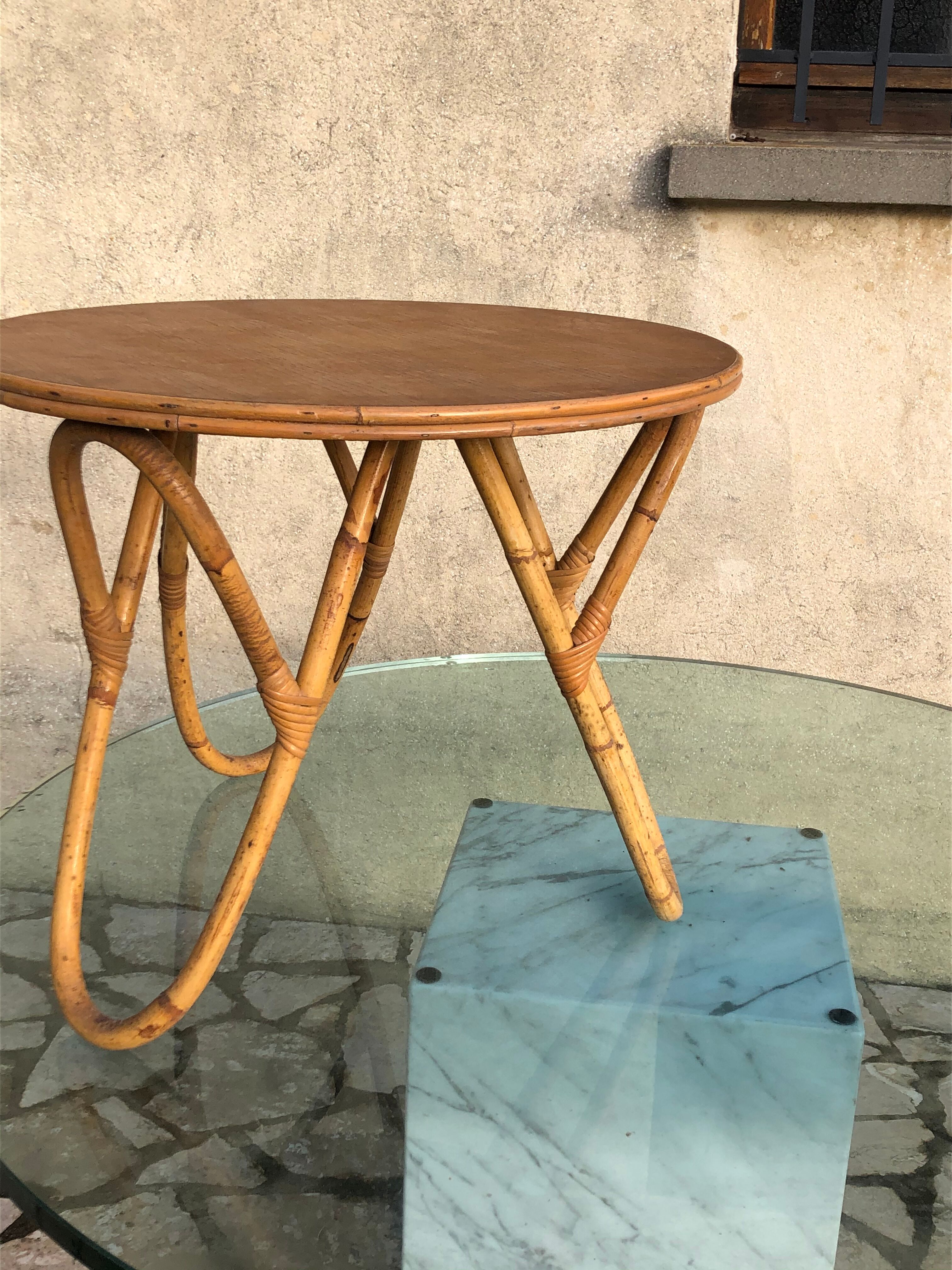 Vintage rattan coffee table