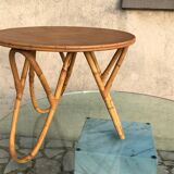 Vintage rattan coffee table