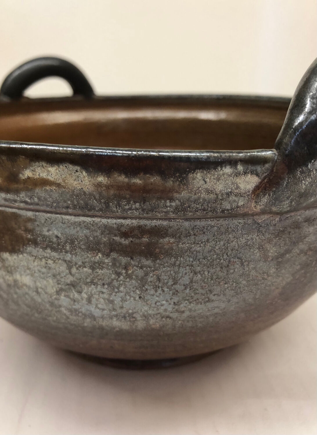 Belgian stoneware dish signed