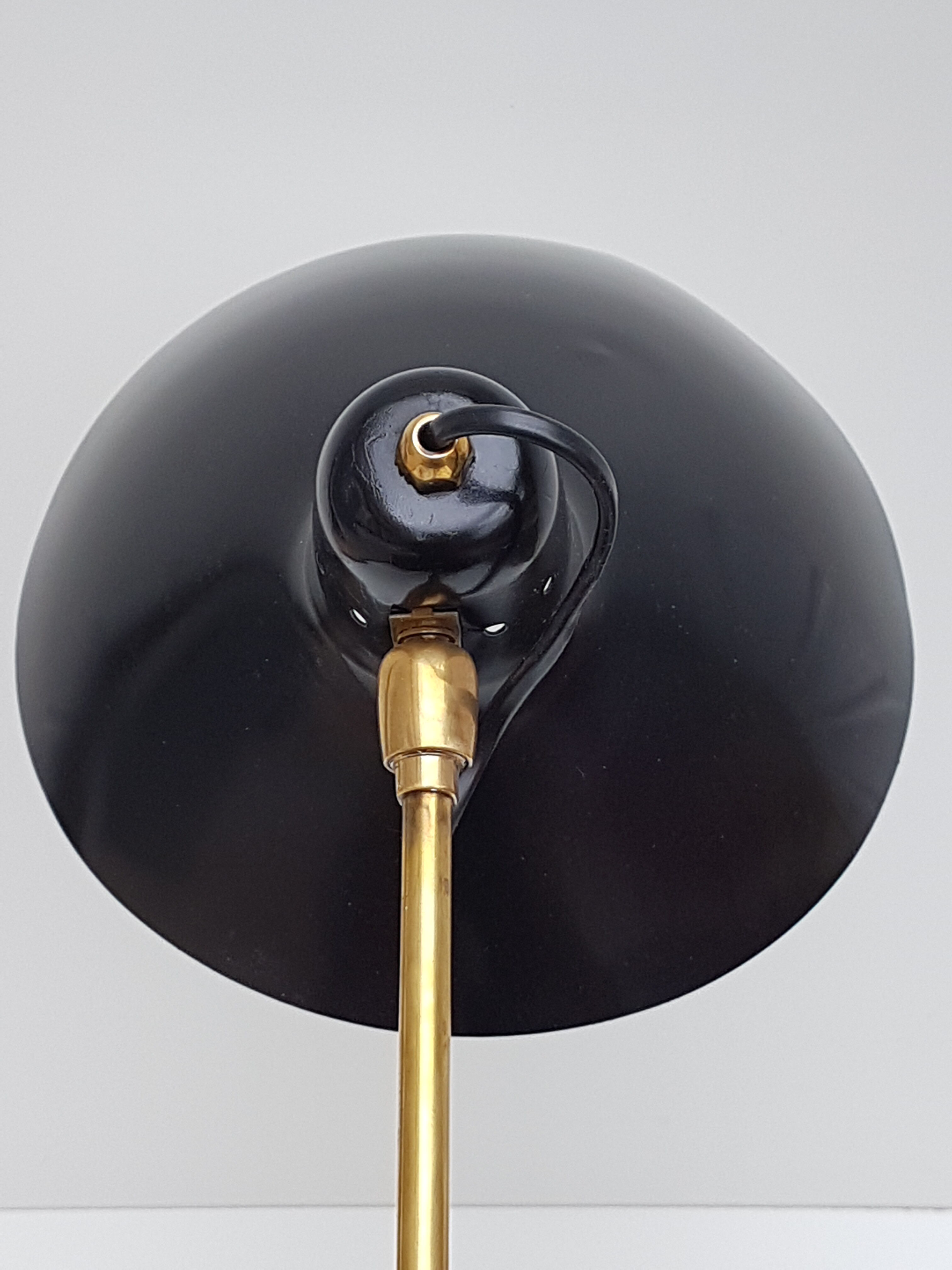 Black office vintage lamp by Jean Boris Lacroix - 1965