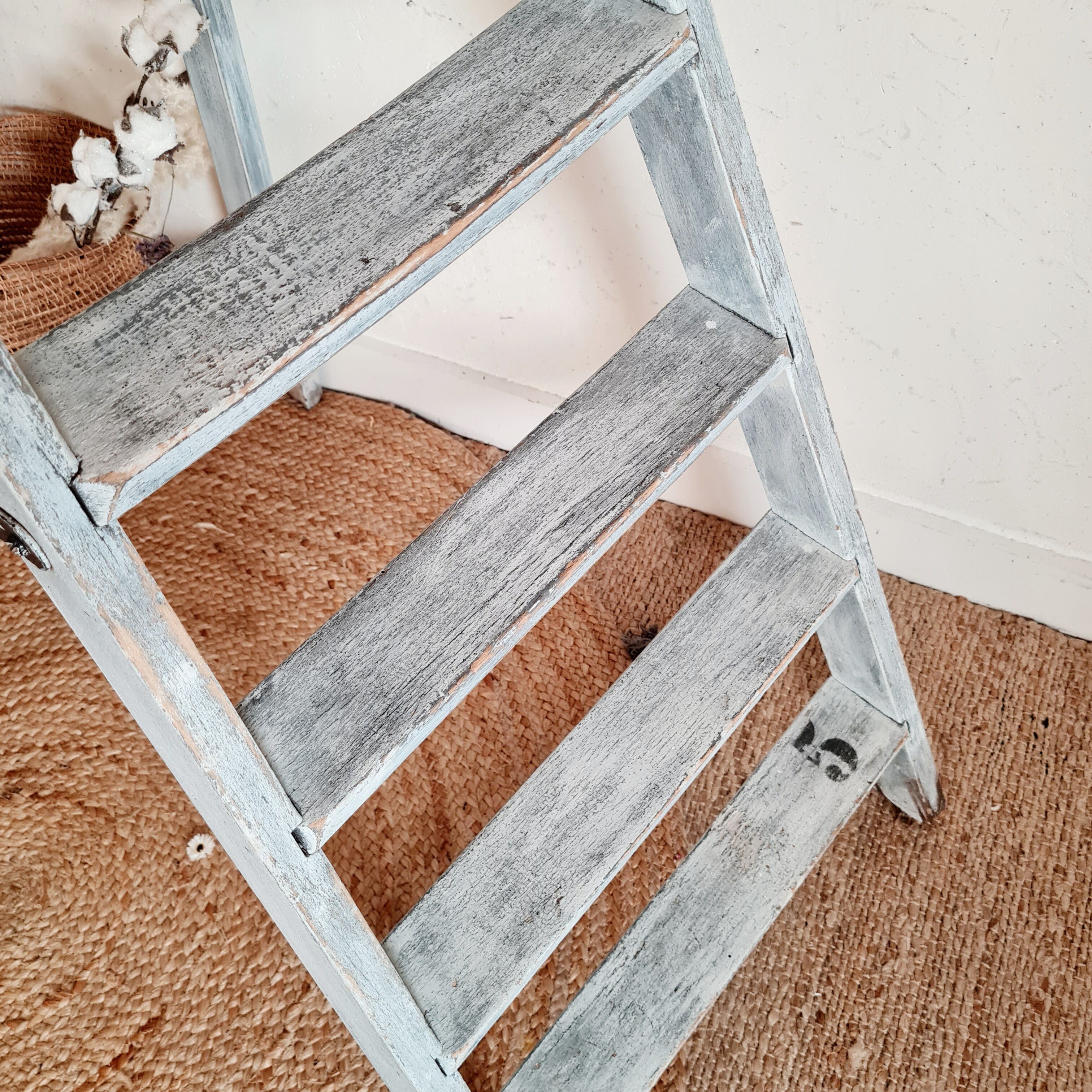 Old wooden stepladder