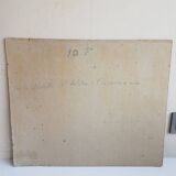 "D'Antibes à Cannes". Ancienne huile sur carton
