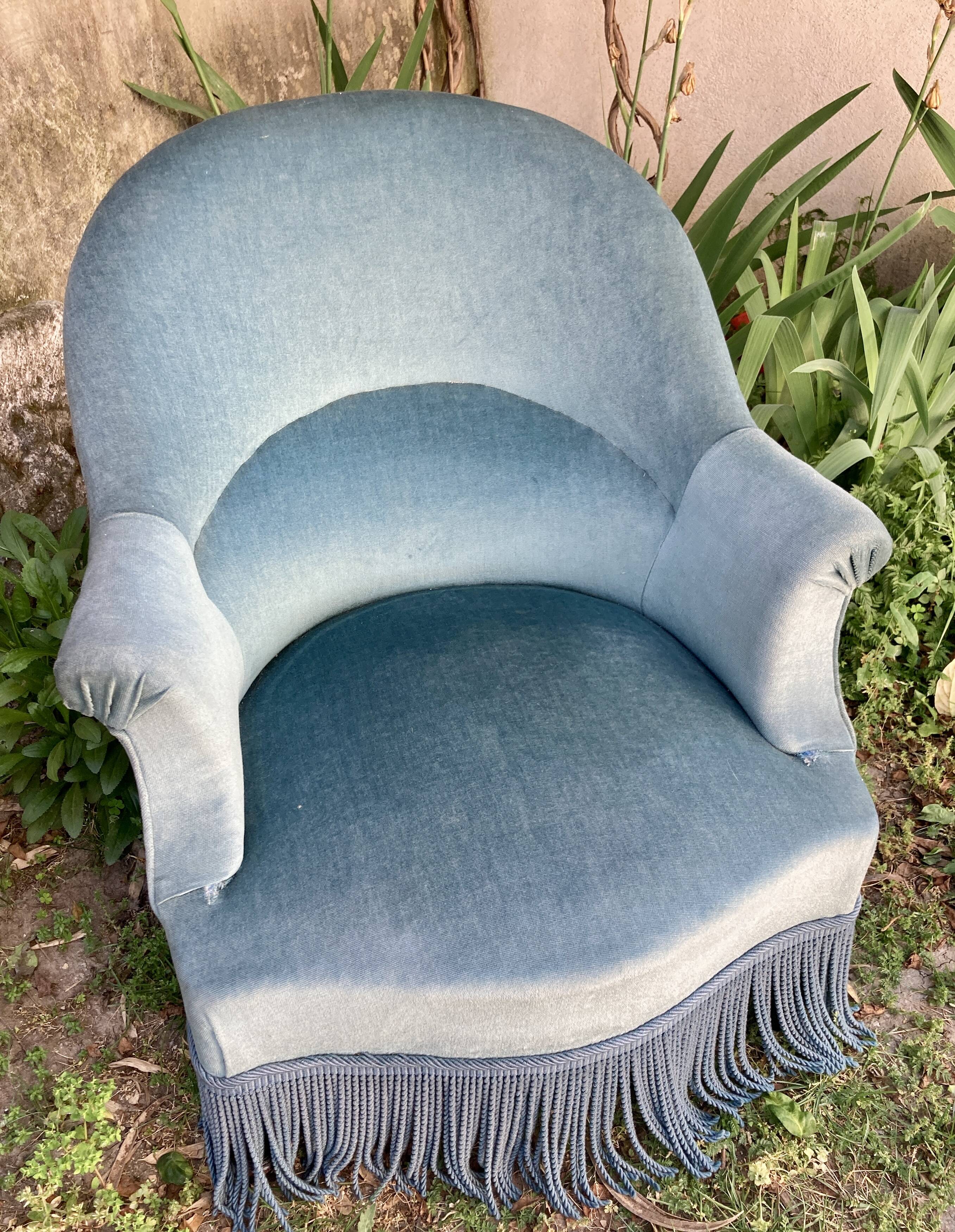 Toad Chair - electric blue - with its cushion
