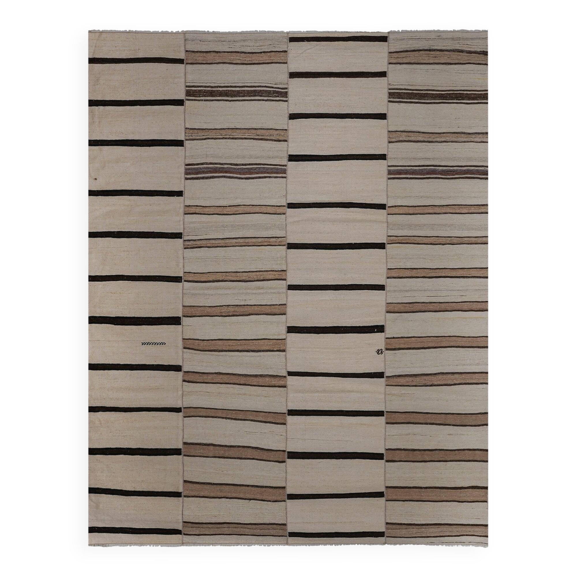 Vintage Turkish kilim handwoven 286x385 cm