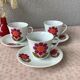 3 Seltmann Weiden K. Bavaria cups - seventies floral decor