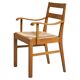 Oscar Degeyter armchair, solid wood, rush, 1942