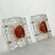 Mazzega, Mid-Century Modern Large Murano glass sconces. Set of two