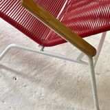 Vintage 1970s Elefant Möbel Spaghetti reclining chair for the garden.