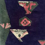 Hand-tufted artistic rug Vezeley by Tisca France 1990s