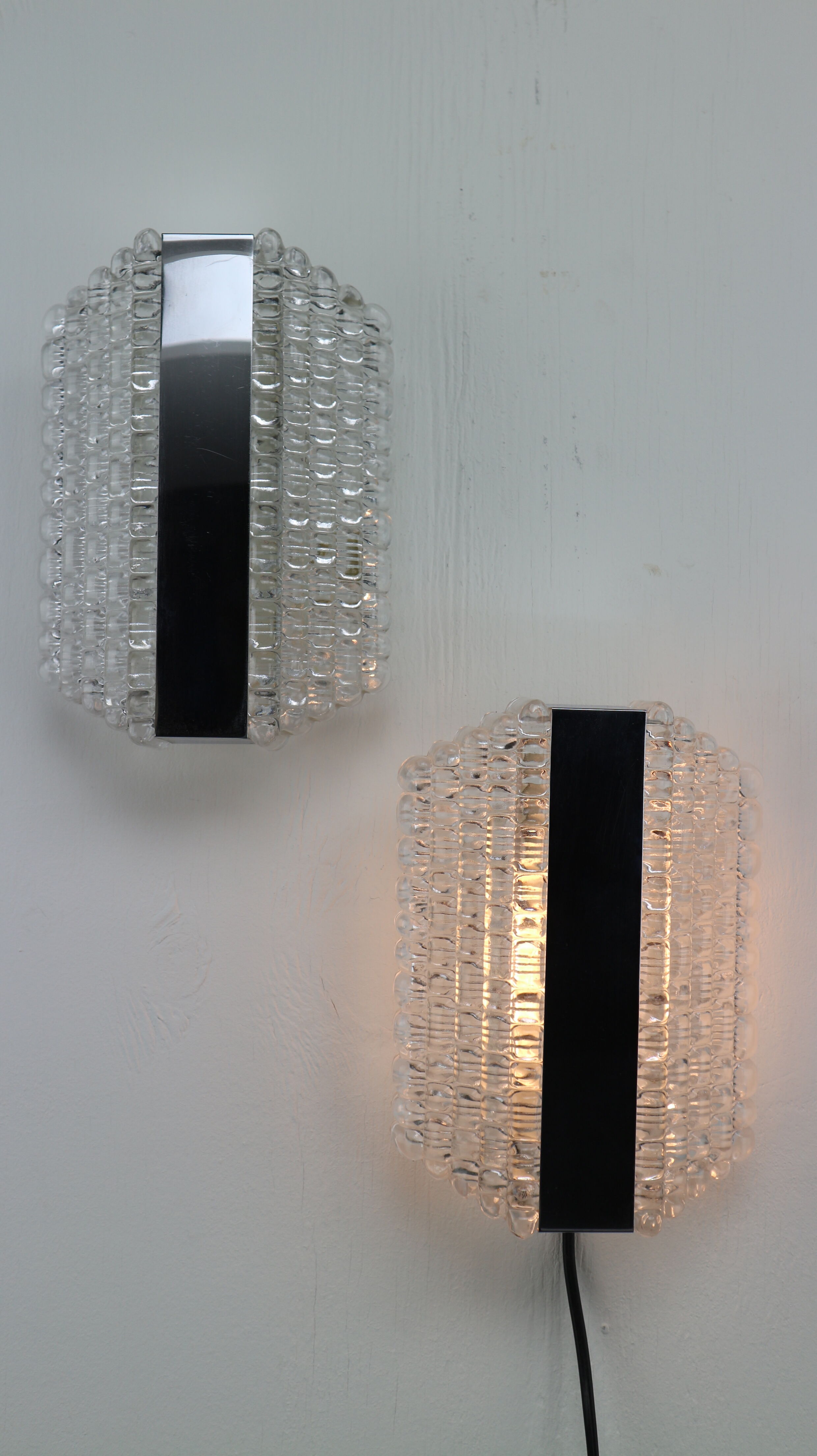 Ensemble de 2 appliques par Kaiser Leuchten années 1960
