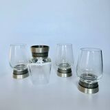 Vintage wine glasses/tins: mid-century modern tableware