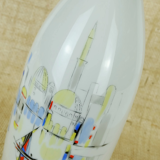 Porcelain vase hutschenreuther 1950s handpainted motif mediterranean city