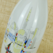 Porcelain vase hutschenreuther 1950s handpainted motif mediterranean city