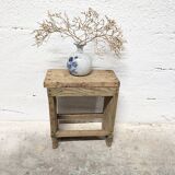 Tabouret artisanal en bois