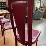 Set of 4 dad 1960's leather chairs
