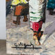 Market in Dakar, oil on panel signed G Vignesoult.