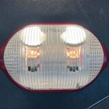 Red Walnut Floor Lamp Model by Achille Castiglioni for Flos, 1970s Mid-Century Modern Italy