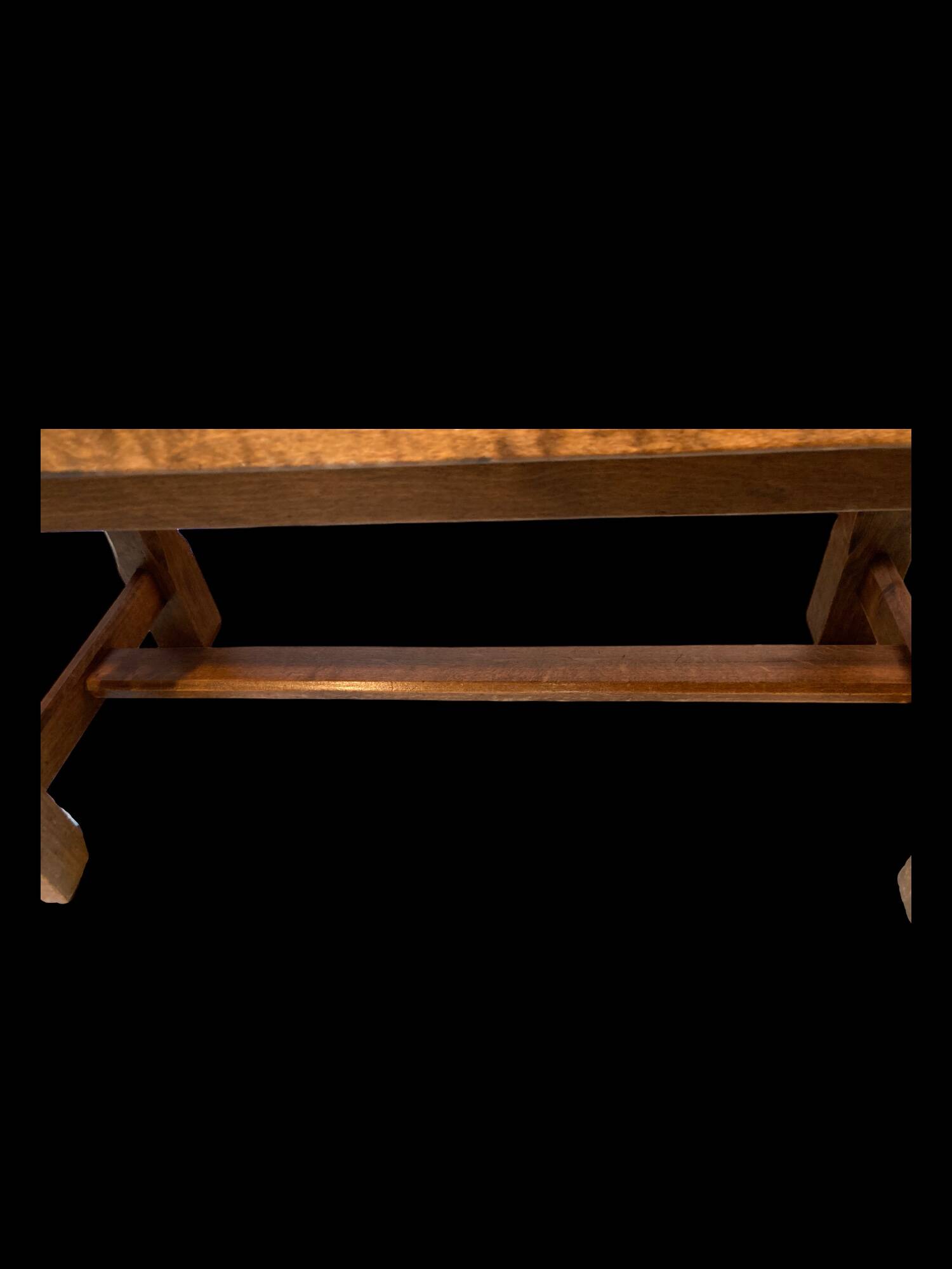 Wood and stone coffee table