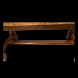 Wood and stone coffee table