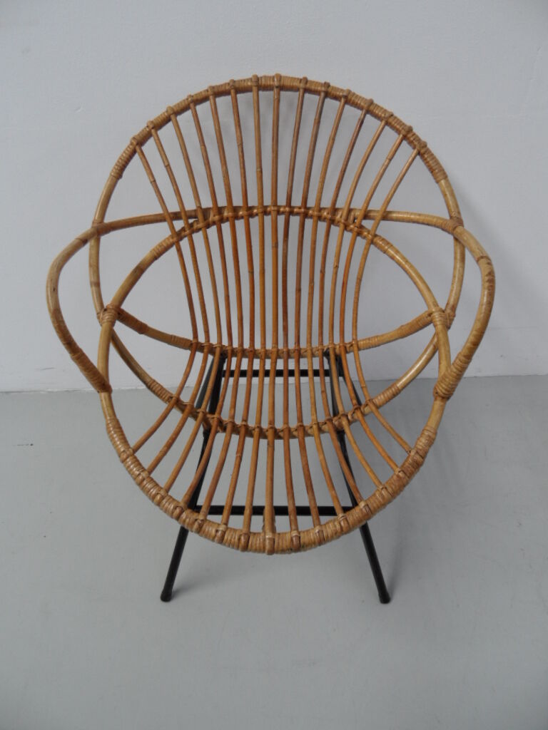 Vintage rattan armchair